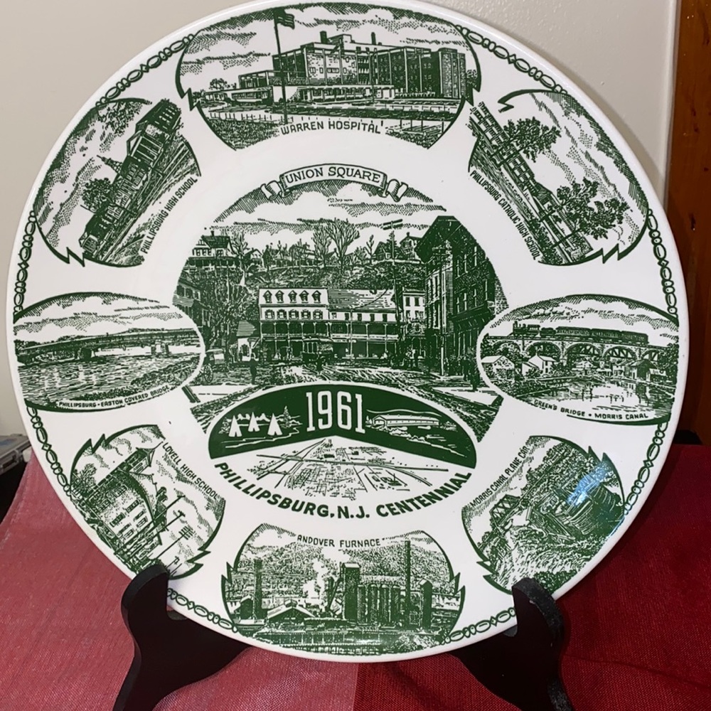memorial plate phillipsburg,n.j centennial